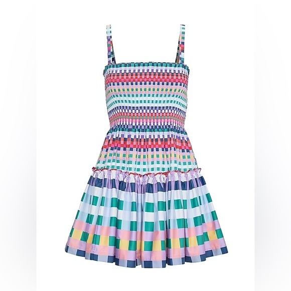 Hill House Seraphina mini nap dress in multicolor gingham - Picture 2 of 10